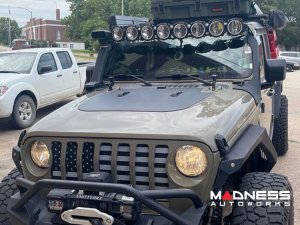 Jeep Wrangler JL Flexible Solar Panel Kit - Complete Kit w/ Waterproof Controller + Hood Decal - 90W
